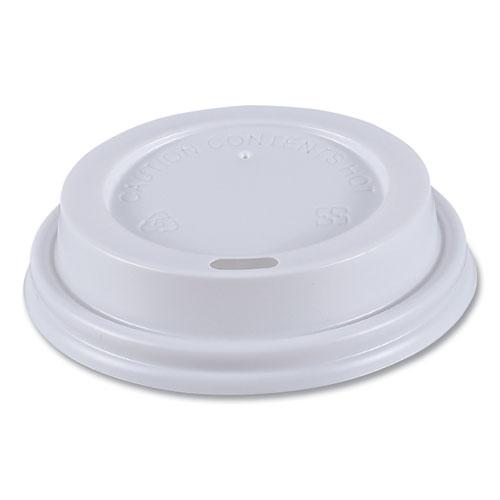 Hot Cup Lids, Fits 8 oz Hot Cups, White, 50/Sleeve, 20 Sleeves/Carton. Picture 1