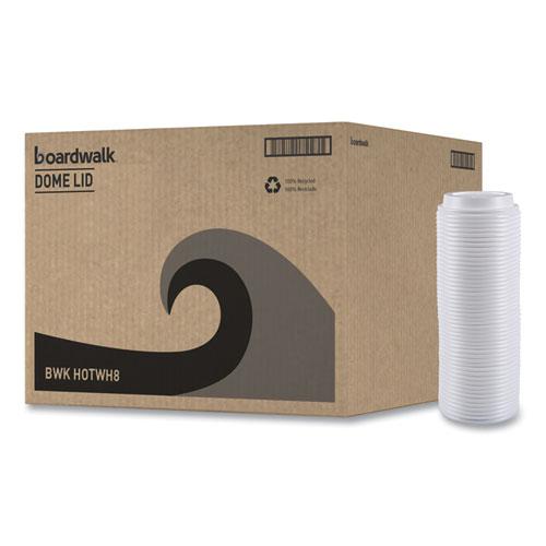 Hot Cup Lids, Fits 8 oz Hot Cups, White, 50/Sleeve, 20 Sleeves/Carton. Picture 2