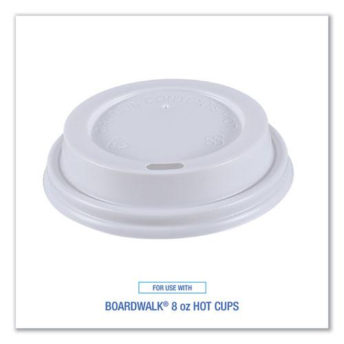 Hot Cup Lids, Fits 8 oz Hot Cups, White, 50/Sleeve, 20 Sleeves/Carton. Picture 3
