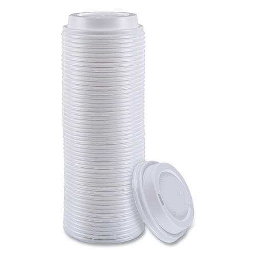 Hot Cup Lids, Fits 8 oz Hot Cups, White, 50/Sleeve, 20 Sleeves/Carton. Picture 7