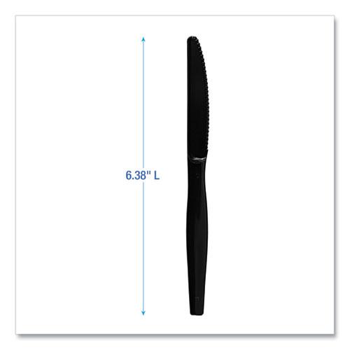 Heavyweight Polystyrene Cutlery, Knife, Black, 1000/Carton. Picture 3