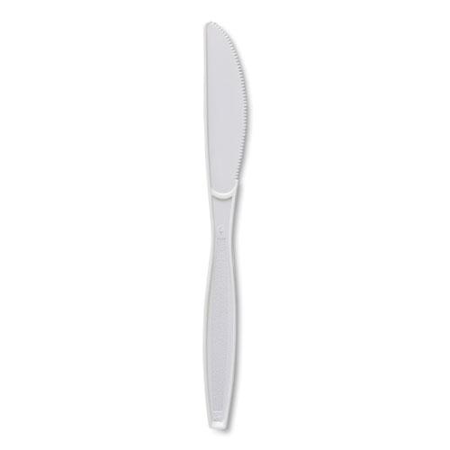 Heavyweight Polypropylene Cutlery, Knife, White, 1000/Carton. Picture 1