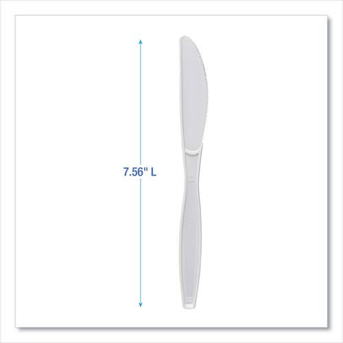 Heavyweight Polypropylene Cutlery, Knife, White, 1000/Carton. Picture 3
