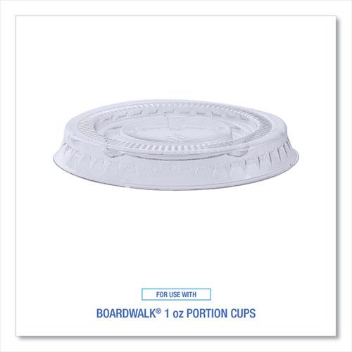 Souffle/Portion Cup Lids, Fits 1 oz Portion Cups, Clear, 2,500/Carton. Picture 3