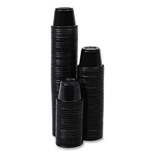Souffle/Portion Cups, 1 oz, Polypropylene, Black, 20 Cups/Sleeve, 125 Sleeves/Carton. Picture 6