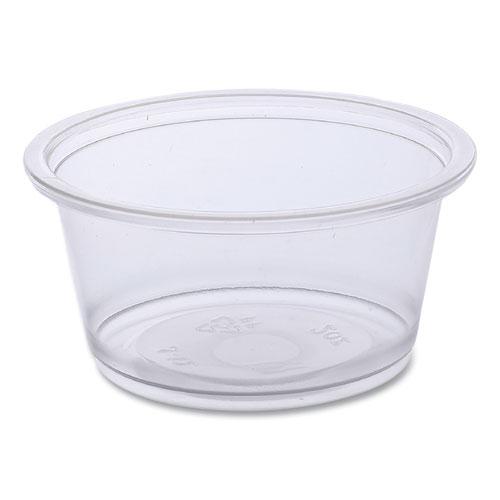 Souffle/Portion Cups, 2 oz, Polypropylene, Clear, 20 Cups/Sleeve, 125 Sleeves/Carton. Picture 1