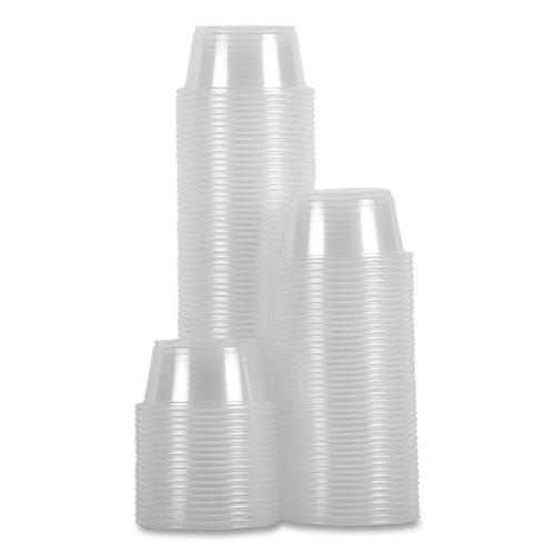 Souffle/Portion Cups, 2 oz, Polypropylene, Clear, 20 Cups/Sleeve, 125 Sleeves/Carton. Picture 3