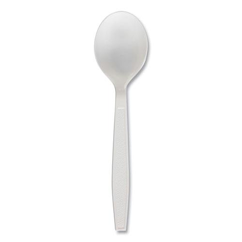 Heavyweight Polypropylene Cutlery, Soup Spoon, White, 1000/Carton. Picture 1