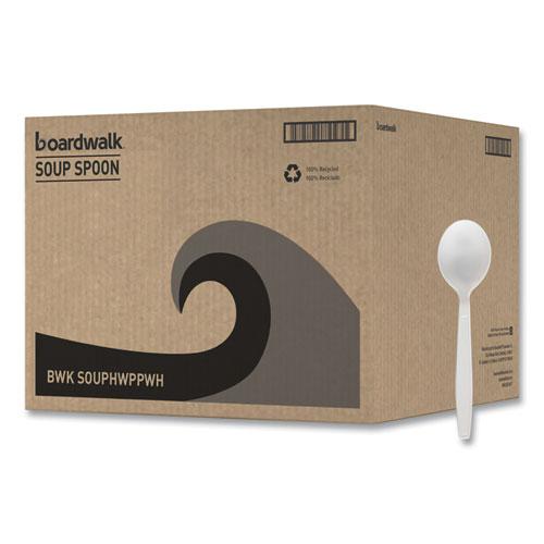 Heavyweight Polypropylene Cutlery, Soup Spoon, White, 1000/Carton. Picture 2