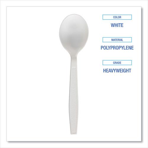 Heavyweight Polypropylene Cutlery, Soup Spoon, White, 1000/Carton. Picture 5