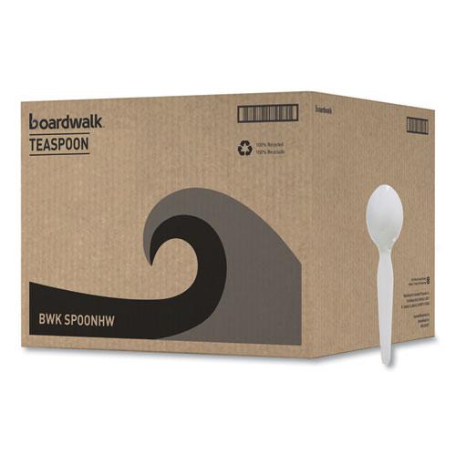 Heavyweight Polystyrene Cutlery, Teaspoon, White, 1000/Carton. Picture 2