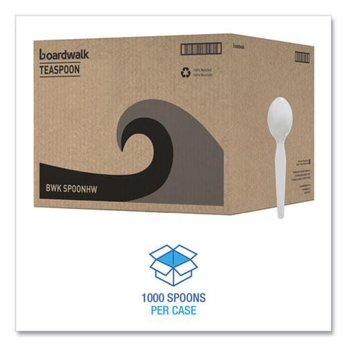 Heavyweight Polystyrene Cutlery, Teaspoon, White, 1000/Carton. Picture 5