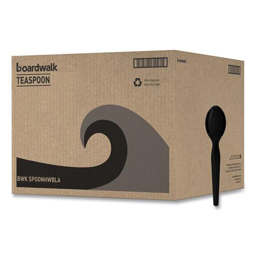 Heavyweight Polystyrene Cutlery, Teaspoon, Black, 1000/Carton. Picture 2