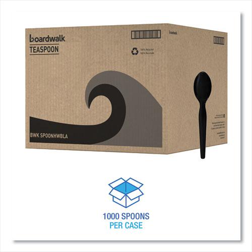 Heavyweight Polystyrene Cutlery, Teaspoon, Black, 1000/Carton. Picture 4