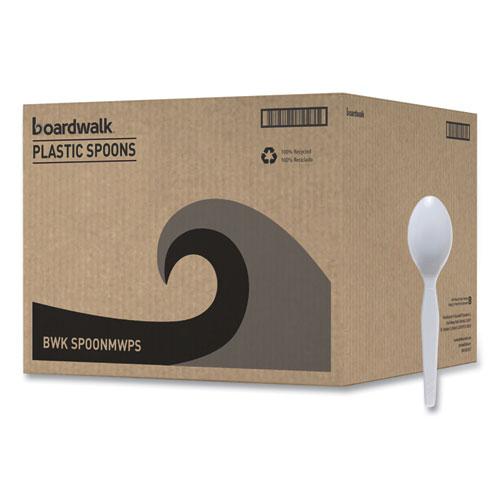 Mediumweight Polystyrene Cutlery, Teaspoon, White, 10 Boxes of 100/Carton. Picture 2