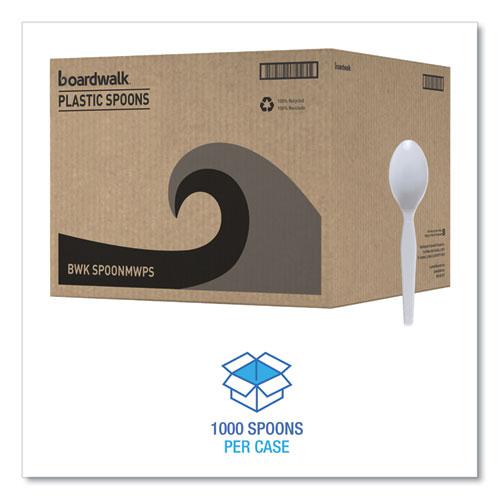 Mediumweight Polystyrene Cutlery, Teaspoon, White, 10 Boxes of 100/Carton. Picture 7