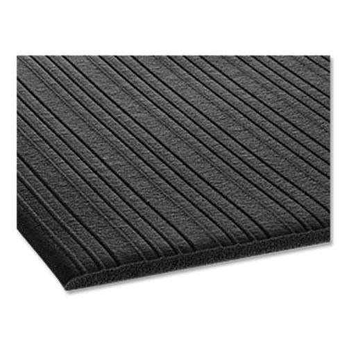 Ribbed Vinyl Anti-Fatigue Mat, Rib Embossed Surface, 36 x 144, Black. Picture 3