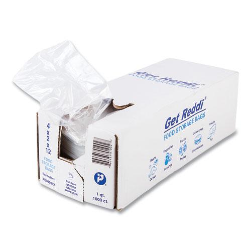 Food Bags, 1 qt, 0.68 mil, 4" x 12", Clear, 1,000/Carton. Picture 2