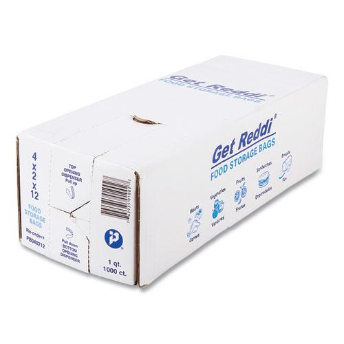 Food Bags, 1 qt, 0.68 mil, 4" x 12", Clear, 1,000/Carton. Picture 3