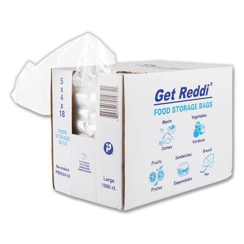 Food Bags, 0.75 mil, 5" x 18", Clear, 1,000/Carton. Picture 4