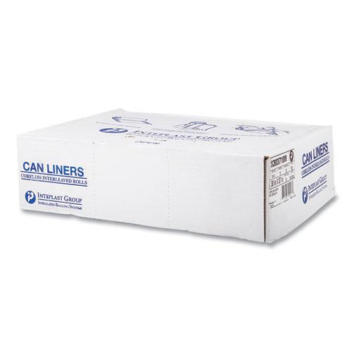 High-Density Commercial Can Liners, 30 gal, 10 mic, 30" x 37", Clear, 25 Bags/Roll, 20 Interleaved Rolls/Carton. Picture 3