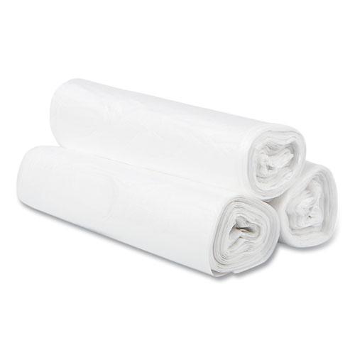 High-Density Commercial Can Liners, 30 gal, 10 mic, 30" x 37", Clear, 25 Bags/Roll, 20 Interleaved Rolls/Carton. Picture 4