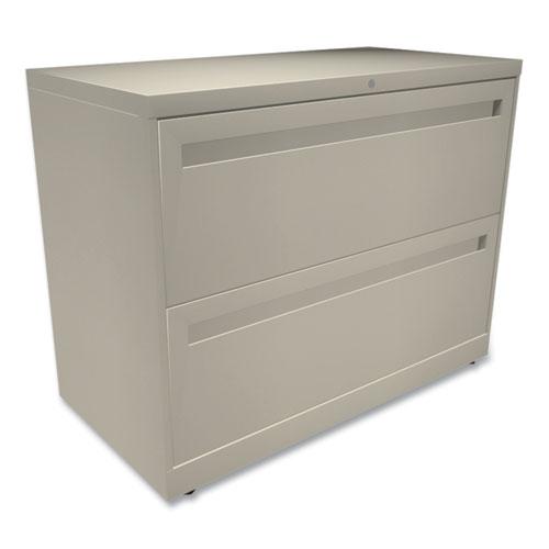 Brigade 700 Series Lateral File, 2 Legal/Letter-Size File Drawers, Putty, 36" x 18" x 28". Picture 3