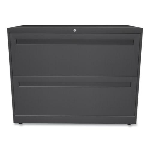 Brigade 700 Series Lateral File, 2 Legal/Letter-Size File Drawers, Charcoal, 36" x 18" x 28". Picture 2