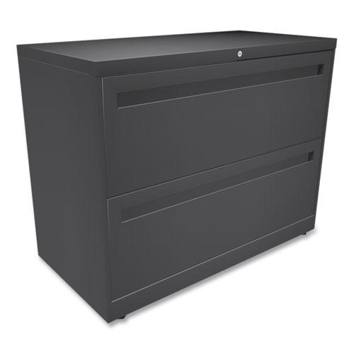 Brigade 700 Series Lateral File, 2 Legal/Letter-Size File Drawers, Charcoal, 36" x 18" x 28". Picture 3