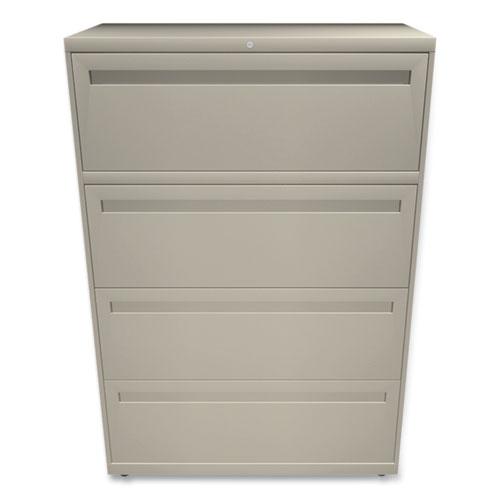 Brigade 700 Series Lateral File, 4 Legal/Letter-Size File Drawers, Putty, 36" x 18" x 52.5". Picture 2