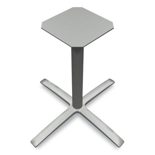 Between Seated-Height X-Base for 42" Table Tops, 32.68w x 29.57h, Silver. Picture 3