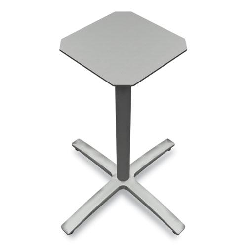 Between Seated-Height X-Base for 30" to 36" Table Tops, 26.18w x 29.5h, Silver. Picture 3