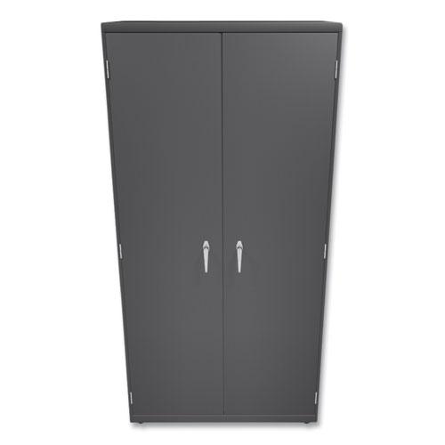 Assembled Storage Cabinet, 36w x 24.25d x 71.75, Charcoal. Picture 2