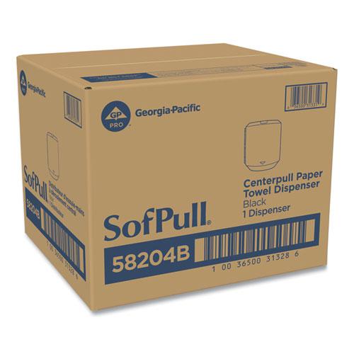 SofPull CenterPull Hand Towel Dispenser, 9.63 x 8.88 x 10.94, Black. Picture 2