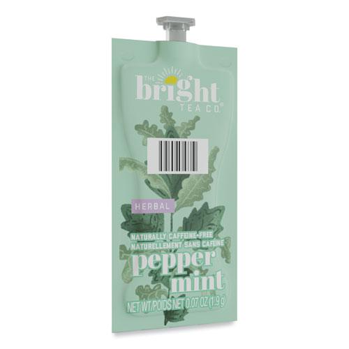 The Bright Tea Co. Peppermint Herbal Tea Freshpack, Peppermint, 0.07 oz Pouch, 100/Carton. Picture 2