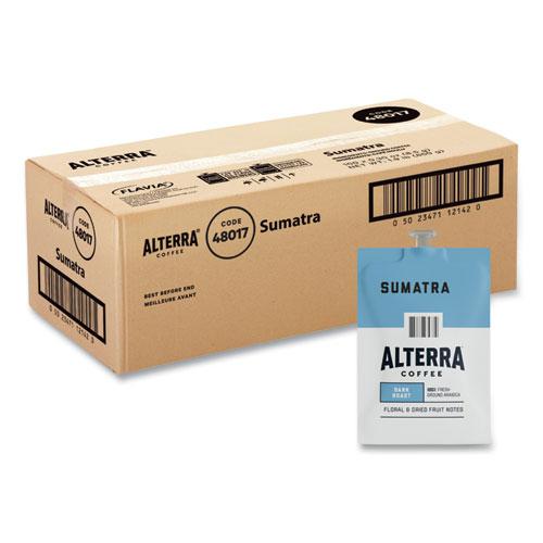 Alterra Sumatra Coffee Freshpack, Sumatra, 0.3 oz Pouch, 100/Carton. Picture 1