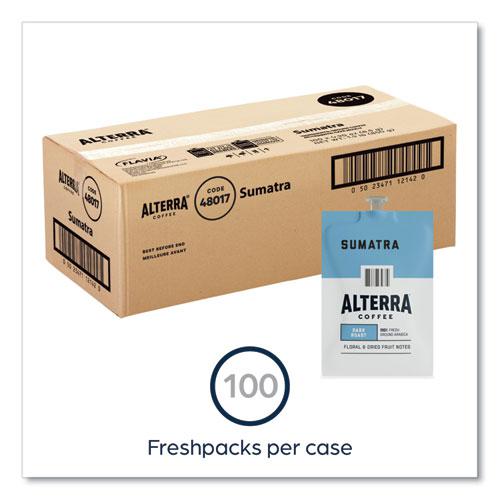 Alterra Sumatra Coffee Freshpack, Sumatra, 0.3 oz Pouch, 100/Carton. Picture 9