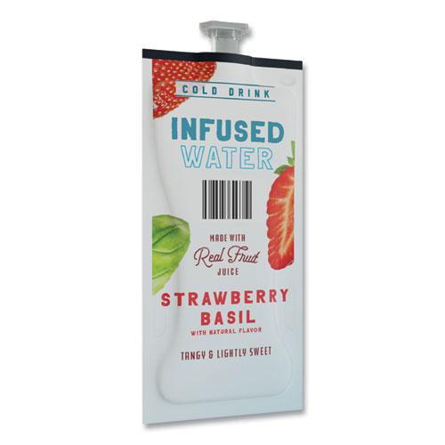 Strawberry Basil Infused Water Freshpack, Strawberry Basil, 0.11 oz Pouch, 100/Carton. Picture 2