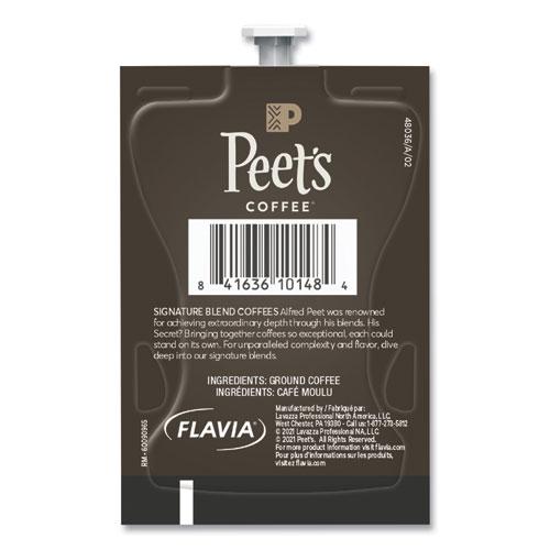 Peet's French Roast Coffee Freshpack, French Roast, 0.35 oz Pouch, 76/Carton. Picture 8