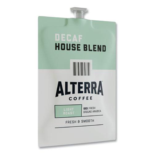 Alterra Decaf House Blend Coffee Freshpack, 0.25 oz Pouch, 100/Carton. Picture 2