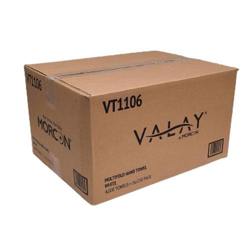 Valay Multi-Fold Towels, 1-Ply, 9.05 x 9.25, White, 250/Pack, 16 Packs/Carton. Picture 4