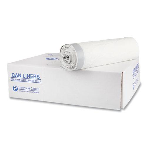 Draw-Tuff Institutional Draw-Tape Can Liners, 55 gal, 1.9 mil, 42.5" x 35.5", Natural, 10 Bags/Roll, 5 Rolls/Carton. Picture 1