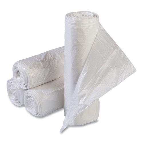 Draw-Tuff Institutional Draw-Tape Can Liners, 23 gal, 1 mil, 38" x 28.5", Natural, 25 Bags/Roll, 6 Rolls/Carton. Picture 1