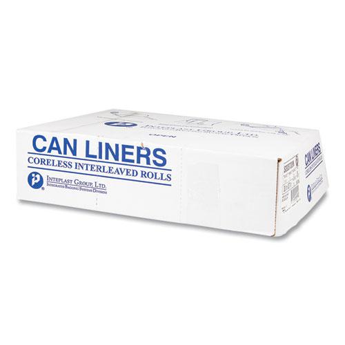 High-Density Commercial Can Liners, 10 gal, 8 mic, 24" x 24", Natural, 50 Bags/Roll, 20 Interleaved Rolls/Carton. Picture 5