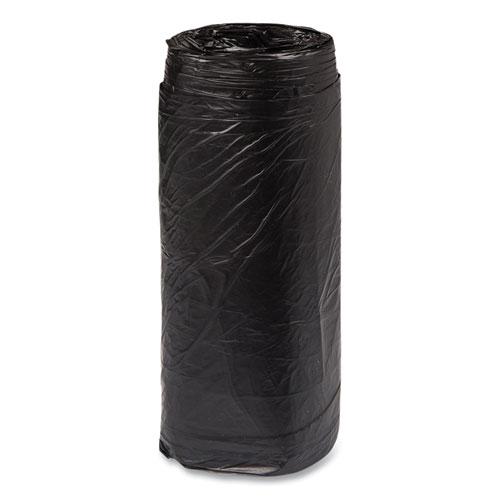 High-Density Commercial Can Liners, 16 gal, 8 mic, 24" x 33", Black, 50 Bags/Roll, 20 Interleaved Rolls/Carton. Picture 4