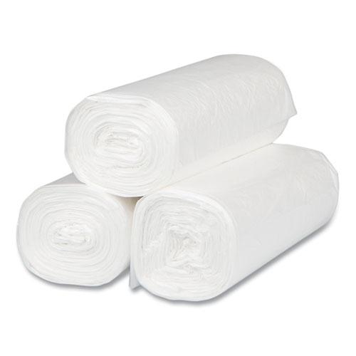 High-Density Commercial Can Liners, 16 gal, 8 mic, 24" x 33", Natural, 50 Bags/Roll, 20 Interleaved Rolls/Carton. Picture 5