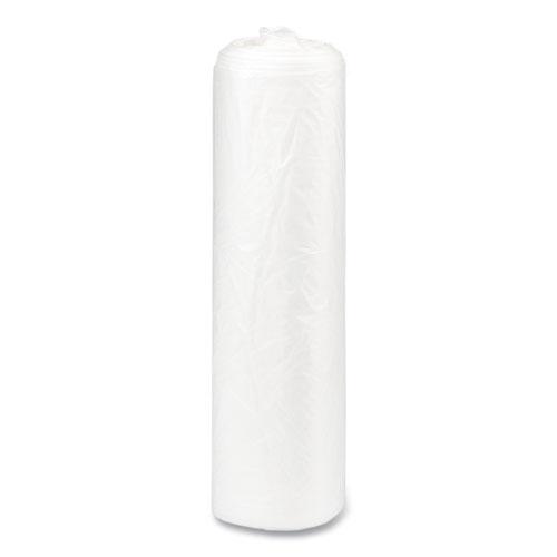 High-Density Commercial Can Liners, 30 gal, 8 mic, 30" x 37", Clear, 25 Bags/Roll, 20 Interleaved Rolls/Carton. Picture 4