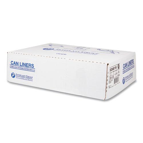 High-Density Commercial Can Liners, 33 gal, 11 mic, 33" x 40", Clear, 25 Bags/Roll, 20 Interleaved Rolls/Carton. Picture 2