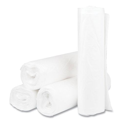 High-Density Commercial Can Liners, 33 gal, 11 mic, 33" x 40", Clear, 25 Bags/Roll, 20 Interleaved Rolls/Carton. Picture 3