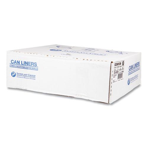 High-Density Commercial Can Liners, 33 gal, 13 mic, 33" x 40", Clear, 25 Bags/Roll, 20 Interleaved Rolls/Carton. Picture 3